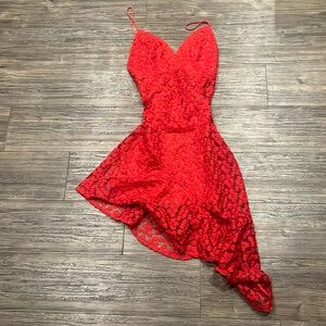 Topshop asymmetrical plunge lace dress (6) NWT